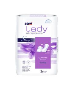 Seni Lady Ultimate Long Overnight Adult Incontinence Bladder Control Pad - 16.5 Inch